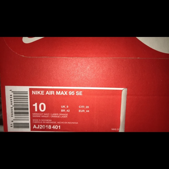 Nike Air Max 95 SE - Midnight Navy Laser Orange - Picture 2 of 8